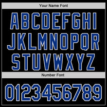 Load image into Gallery viewer, Custom Black Royal Red-White 3D Patriotic American Flag Authentic Baseball Jersey