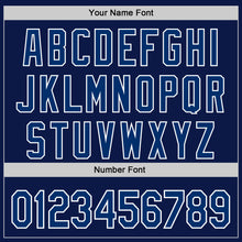 Load image into Gallery viewer, Custom Navy US Navy Blue-White 3D Pattern Design Patriotic American Spirit President's Day Authentic Baseball Jersey