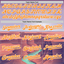 Load image into Gallery viewer, Custom Purple Bay Orange-White 3D Pattern Design Patriotic American Symbol Grand Canyon And Colorado River Authentic Baseball Jersey