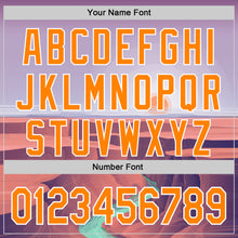 Load image into Gallery viewer, Custom Purple Bay Orange-White 3D Pattern Design Patriotic American Symbol Grand Canyon And Colorado River Authentic Baseball Jersey