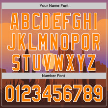 Load image into Gallery viewer, Custom Purple Bay Orange-White 3D Pattern Design Patriotic American Symbol Desert Authentic Baseball Jersey