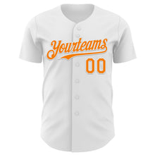 Load image into Gallery viewer, Custom White Bay Orange 3D Pattern Design Patriotic American Symbol Grand Canyon And Colorado River Authentic Baseball Jersey