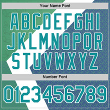 Load image into Gallery viewer, Custom Green Teal Blue-White 3D Pickleball Paddles Balls Performance T-Shirt