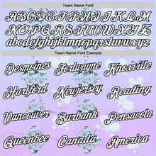 Laden Sie das Bild in den Galerie-Viewer, Custom Purple White-Black 3D Pickleball Paddles Balls Floral Performance T-Shirt