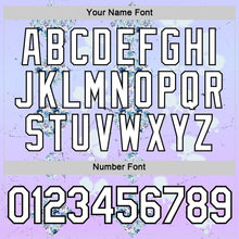 Laden Sie das Bild in den Galerie-Viewer, Custom Purple White-Black 3D Pickleball Paddles Balls Floral Performance T-Shirt