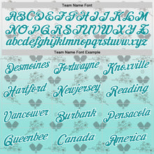 Загрузить изображение в средство просмотра галереи, Custom Blue Teal-White 3D Gradient Pickleball Paddles Balls Floral Performance T-Shirt