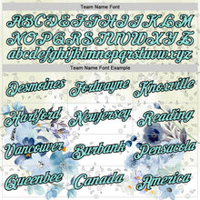 Charger l'image dans la galerie, Custom White Ice Blue-Black 3D Pickleball Paddles Balls Floral Performance T-Shirt