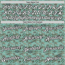 Laden Sie das Bild in den Galerie-Viewer, Custom Green White-Black 3D Pickleball Paddles Balls Tropical Palm Trees Performance T-Shirt