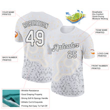 Charger l'image dans la galerie, Custom White Black 3D Pickleball Paddles Balls Floral Performance T-Shirt