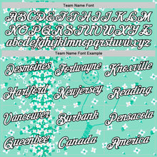 Charger l'image dans la galerie, Custom Green White-Black 3D Pickleball Paddles Balls Floral Performance T-Shirt