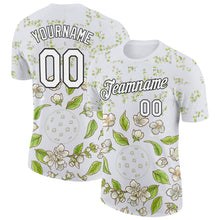 Load image into Gallery viewer, Custom White Black 3D Pickleball Balls Performance T-Shirt