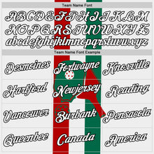 Laden Sie das Bild in den Galerie-Viewer, Custom Red White Green-Black 3D Pickleball Paddles Balls Performance T-Shirt