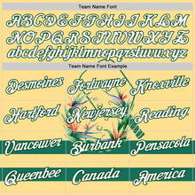 Laden Sie das Bild in den Galerie-Viewer, Custom Yellow White-Green 3D Pickleball Paddles Balls Floral Performance T-Shirt