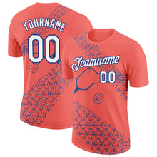 Загрузить изображение в средство просмотра галереи, Custom Red White-Royal 3D Pickleball Paddles Balls Performance T-Shirt