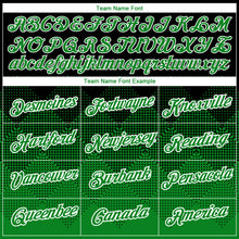 Load image into Gallery viewer, Custom Black Grass Green-White 3D Pattern Design Gradient Square Shapes Performance T-Shirt