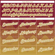 Charger l'image dans la galerie, Custom Crimson Old Gold-White 3D Pattern Design Gradient Square Shapes Performance T-Shirt