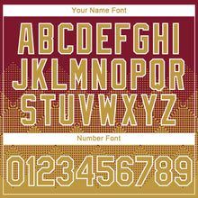 Charger l'image dans la galerie, Custom Crimson Old Gold-White 3D Pattern Design Gradient Square Shapes Performance T-Shirt