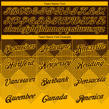 Загрузить изображение в средство просмотра галереи, Custom Brown Gold 3D Pattern Design Gradient Square Shapes Performance T-Shirt