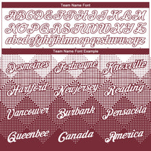 Загрузить изображение в средство просмотра галереи, Custom White Burgundy 3D Pattern Design Gradient Square Shapes Performance T-Shirt