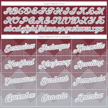 Load image into Gallery viewer, Custom Burgundy Gray-White 3D Pattern Design Gradient Square Shapes Performance T-Shirt