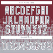 Load image into Gallery viewer, Custom Burgundy Gray-White 3D Pattern Design Gradient Square Shapes Performance T-Shirt