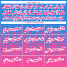 Загрузить изображение в средство просмотра галереи, Custom Powder Blue Pink-White 3D Pattern Design Gradient Square Shapes Performance T-Shirt