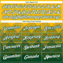 Загрузить изображение в средство просмотра галереи, Custom Gold White-Green 3D Pattern Design Gradient Square Shapes Performance T-Shirt