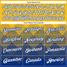 Загрузить изображение в средство просмотра галереи, Custom Gold White-Royal 3D Pattern Design Gradient Square Shapes Performance T-Shirt