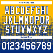 Загрузить изображение в средство просмотра галереи, Custom Gold White-Royal 3D Pattern Design Gradient Square Shapes Performance T-Shirt