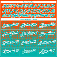 Загрузить изображение в средство просмотра галереи, Custom Orange Aqua-White 3D Pattern Design Gradient Square Shapes Performance T-Shirt