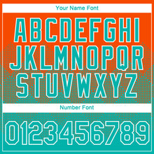 Загрузить изображение в средство просмотра галереи, Custom Orange Aqua-White 3D Pattern Design Gradient Square Shapes Performance T-Shirt
