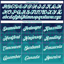 Charger l'image dans la galerie, Custom Navy White-Teal 3D Pattern Design Gradient Square Shapes Performance T-Shirt