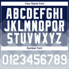 Charger l'image dans la galerie, Custom Navy White-Silver 3D Pattern Design Gradient Square Shapes Performance T-Shirt