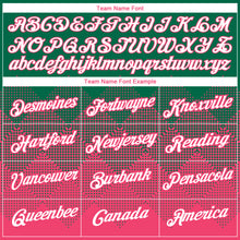 Загрузить изображение в средство просмотра галереи, Custom Kelly Green White-Neon Pink 3D Pattern Design Gradient Square Shapes Performance T-Shirt
