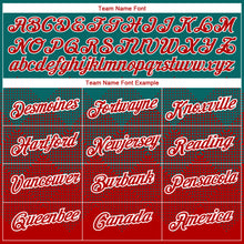 Charger l'image dans la galerie, Custom Teal Red-White 3D Pattern Design Gradient Square Shapes Performance T-Shirt