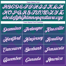 Загрузить изображение в средство просмотра галереи, Custom Teal White-Purple 3D Pattern Design Gradient Square Shapes Performance T-Shirt