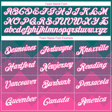 Загрузить изображение в средство просмотра галереи, Custom Teal White-Pink 3D Pattern Design Gradient Square Shapes Performance T-Shirt