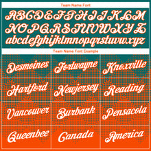 Загрузить изображение в средство просмотра галереи, Custom Teal White-Orange 3D Pattern Design Gradient Square Shapes Performance T-Shirt
