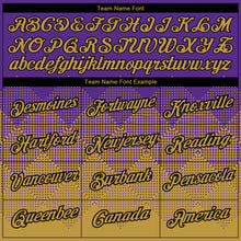 Load image into Gallery viewer, Custom Purple Old Gold-Black 3D Pattern Design Gradient Square Shapes Performance T-Shirt