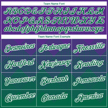 Load image into Gallery viewer, Custom Purple Kelly Green-White 3D Pattern Design Gradient Square Shapes Performance T-Shirt
