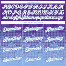 Load image into Gallery viewer, Custom Purple White-Light Blue 3D Pattern Design Gradient Square Shapes Performance T-Shirt