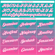 Загрузить изображение в средство просмотра галереи, Custom Aqua White-Pink 3D Pattern Design Gradient Square Shapes Performance T-Shirt