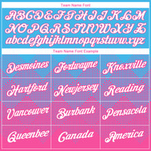 Загрузить изображение в средство просмотра галереи, Custom Sky Blue White-Pink 3D Pattern Design Gradient Square Shapes Performance T-Shirt