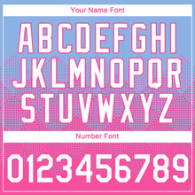 Load image into Gallery viewer, Custom Light Blue White-Pink 3D Pattern Design Gradient Square Shapes Performance T-Shirt