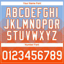 Load image into Gallery viewer, Custom Light Blue White-Orange 3D Pattern Design Gradient Square Shapes Performance T-Shirt