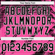 Charger l'image dans la galerie, Custom Black Pink-White 3D Pattern Design Splash Grunge Fragment Authentic Baseball Jersey