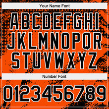 Load image into Gallery viewer, Custom Black Orange-White 3D Pattern Design Splash Grunge Fragment Authentic Baseball Jersey