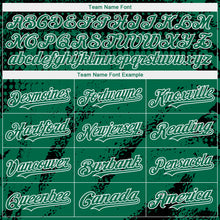 Charger l'image dans la galerie, Custom Black Kelly Green-White 3D Pattern Design Splash Grunge Fragment Authentic Baseball Jersey