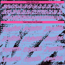 Charger l'image dans la galerie, Custom Black Light Blue-Pink 3D Pattern Design Splash Grunge Fragment Authentic Baseball Jersey