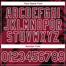 Charger l'image dans la galerie, Custom Black Crimson-White 3D Pattern Design Splash Grunge Fragment Authentic Baseball Jersey